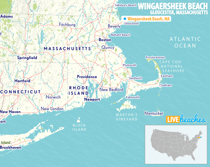 Map of Wingaersheek Beach, Massachusetts