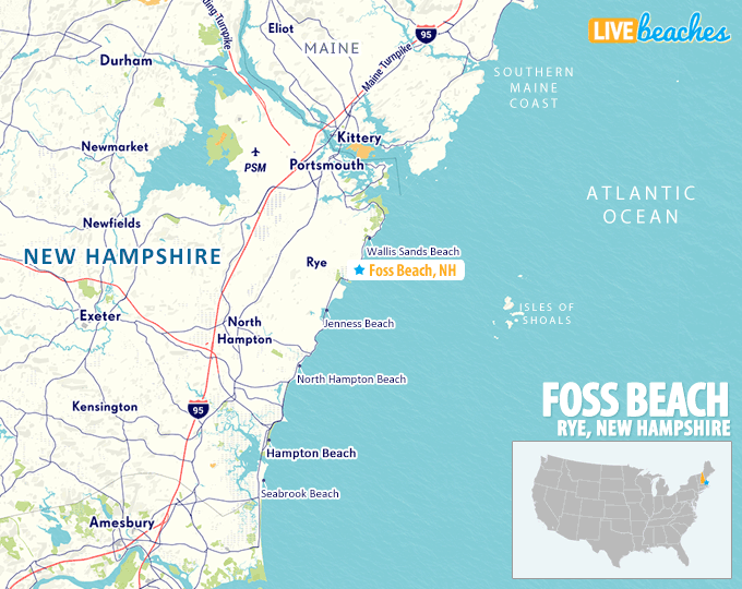 Map of Foss Beach, New Hampshire - LiveBeaches.com