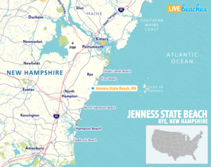 Map of Jenness State Beach, New Hampshire - LiveBeaches.com