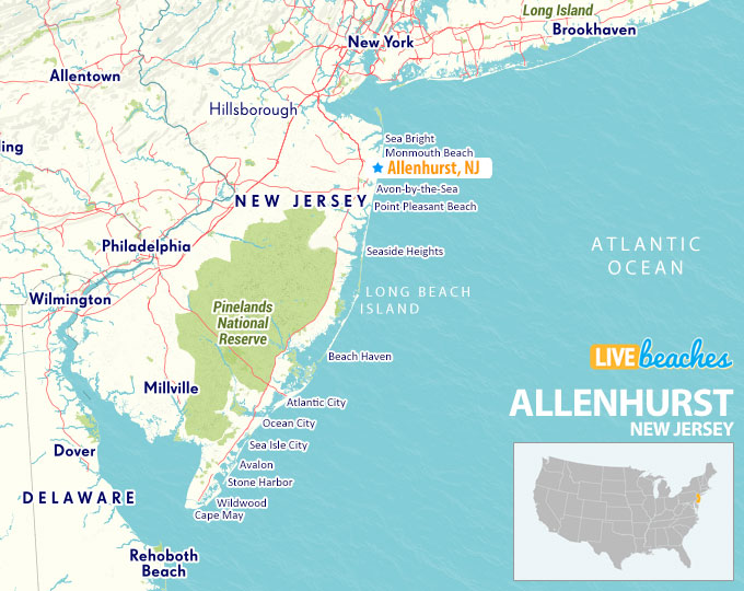 Allenhurst, New Jersey Map - LiveBeaches.com