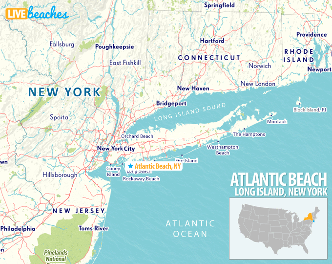 Map of Atlantic Beach, New York - LiveBeaches.com