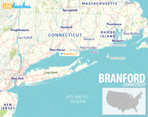 Map of Branford, Connecticut - Live Beaches