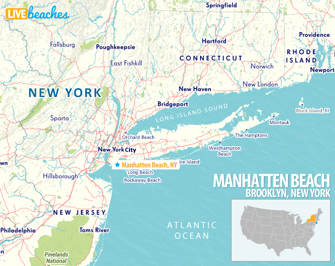 Map of Manhattan Beach, New York - LiveBeaches.com