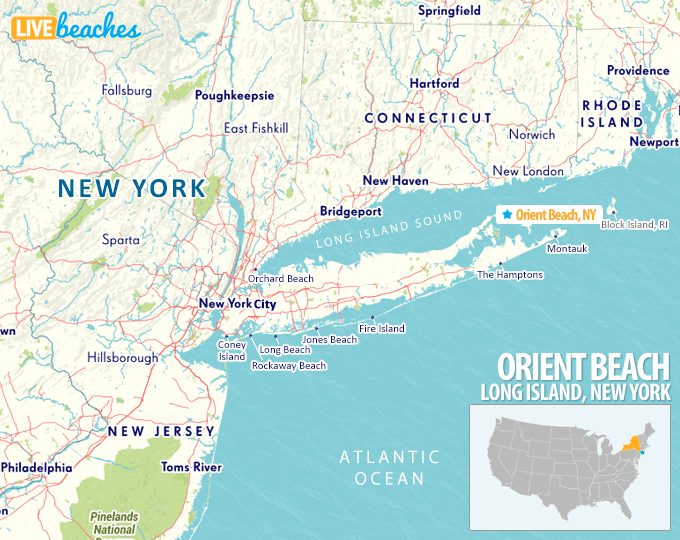 Map of Orient Beach, New York - LiveBeaches.com