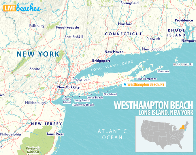 Map of Westhampton Beach, New York - LiveBeaches.com
