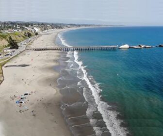 Aerial Tour of Seacliff State Beach, CA, Aptos