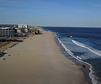 Aerial Tour of Long Branch Beach, NJ, Flyover Video
