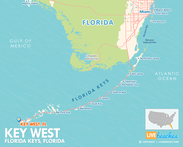 Map of Key West, FL