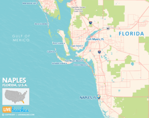 Naples Florida Map, Best Beaches, USA - LiveBeaches.com