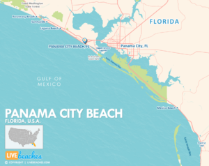 Panama City Beach Florida Map, Best Beaches, USA - LiveBeaches.com