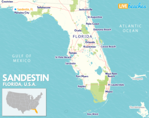 Map of Sandestin, Florida - LiveBeaches.com