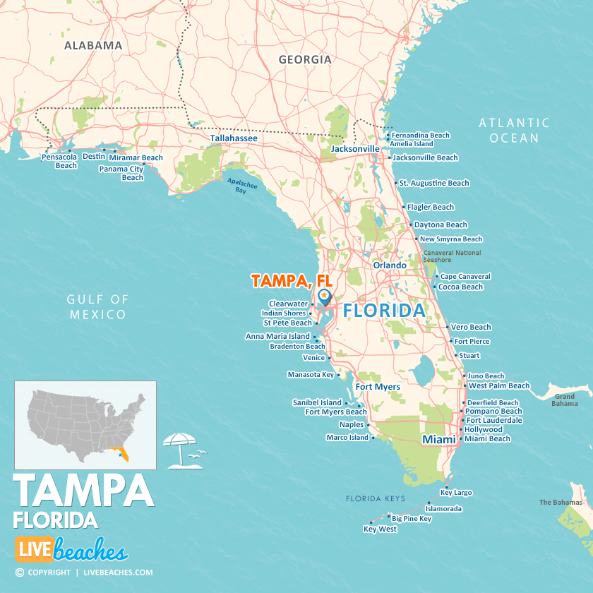 Map of Tampa, Florida