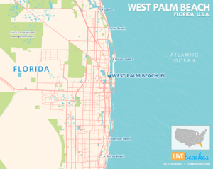 West Palm Beach Florida Map, Best Beaches, USA - LiveBeaches.com