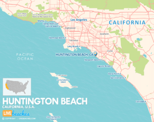 Huntington Beach, California Map, Best Beaches, USA - LiveBeaches.com