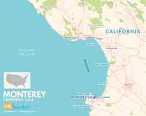 Monterey, California Map, Best Beaches, USA - LiveBeaches.com
