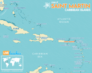 Map of Saint Martin - Live Beaches