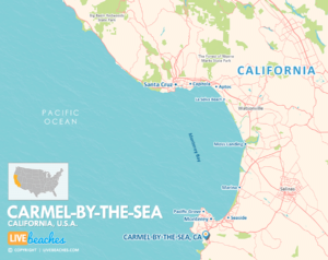 Carmel-by-the-Sea, California Map, Best Beaches, USA - LiveBeaches.com