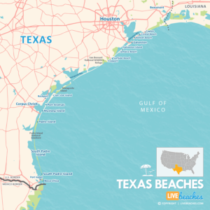 Texas Beaches Map, Best Beaches - LiveBeaches.com