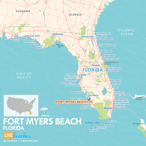 Map of Fort Myers Beach, Florida - Live Beaches