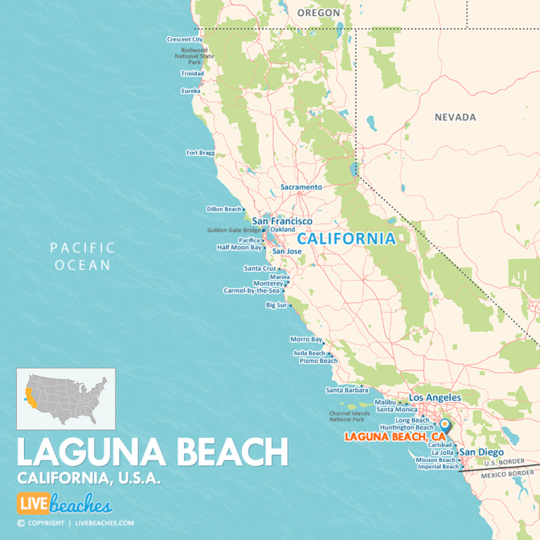 Map of Laguna Beach, California - Live Beaches