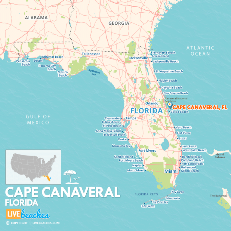 Cape Canaveral, Florida Live Beaches