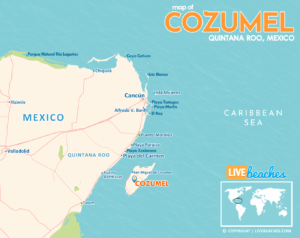 Map Cozumel, Mexico