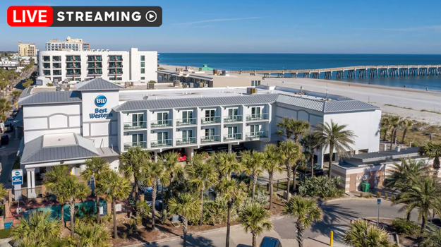 Jacksonville Beach, FL Live Pier Webcam, Best Western Oceanfront