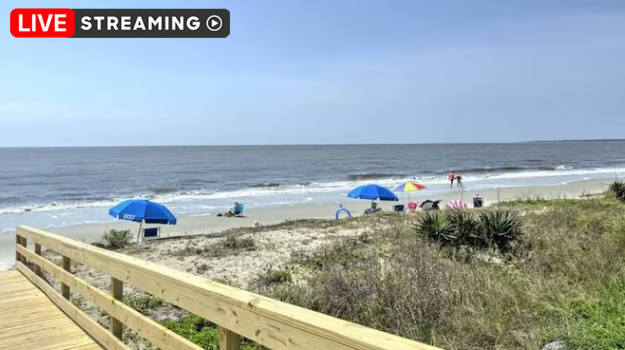 St Simons, GA Live Beach Webcam, The Beach Club