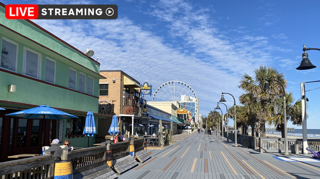 Myrtle Beach, SC Live Boardwalk Webcam, Dirty Don’s Oyster Bar
