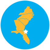 amelia island fl southeast u.s. map icon