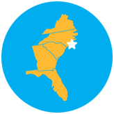 carolina beach nc southeast u.s. map icon