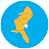 hilton head sc southeast u.s. map icon