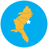 myrtle beach sc southeast u.s. map icon