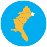 outer banks nc southeast u.s. map icon