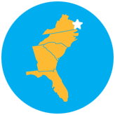 virginia beach va southeast u.s. map icon