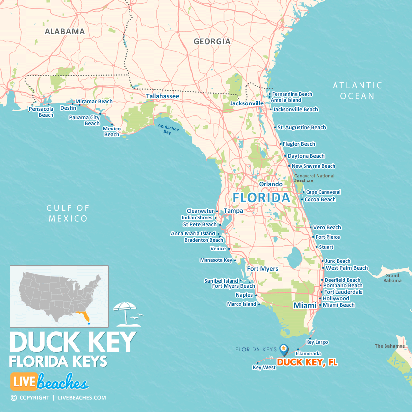 Map of Duck Key, Florida