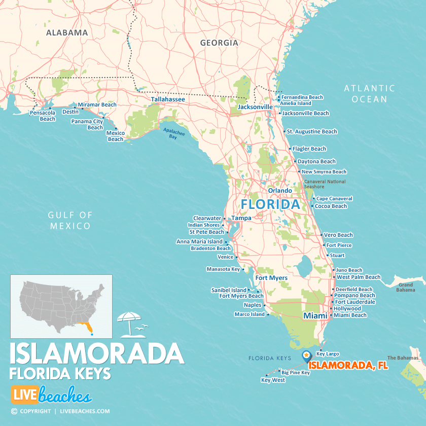 Map of Islamorada, Florida