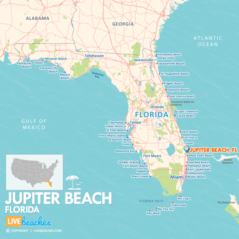 Map of Jupiter Beach, Florida | Where is Jupiter Beach, FL?