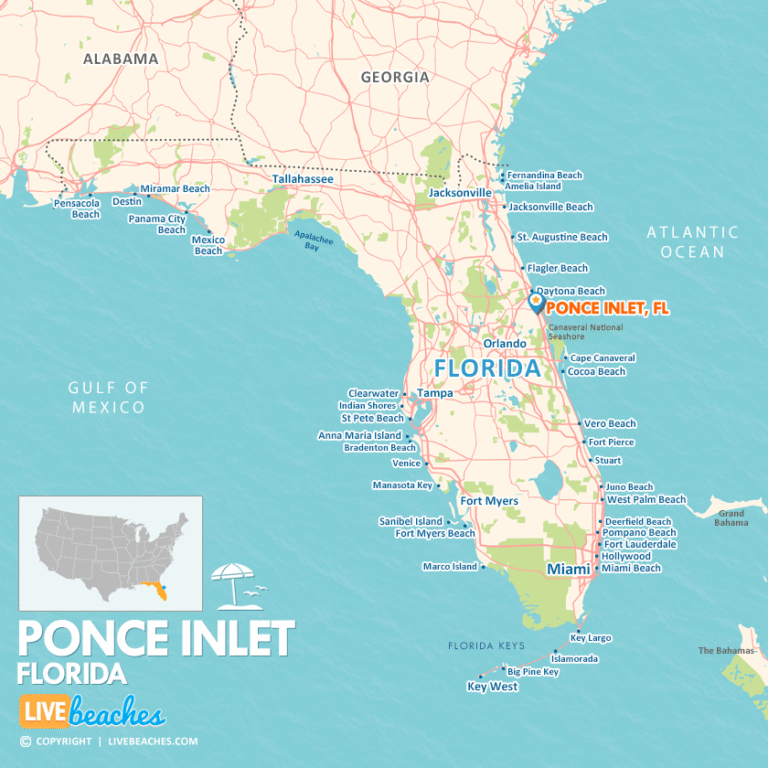Map of Ponce Inlet, Florida | Where is Ponce Inlet, FL?