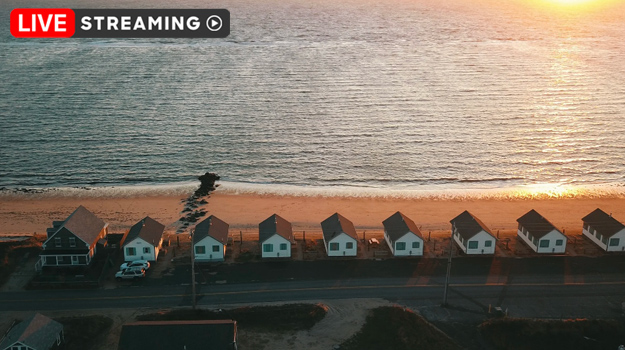provincetown MA beach daisy cottages, Webcam Poster Image