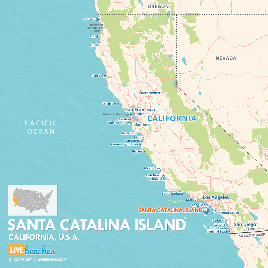 Santa Catalina Island, California Map
