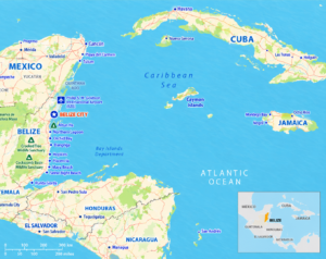 Map of Belize